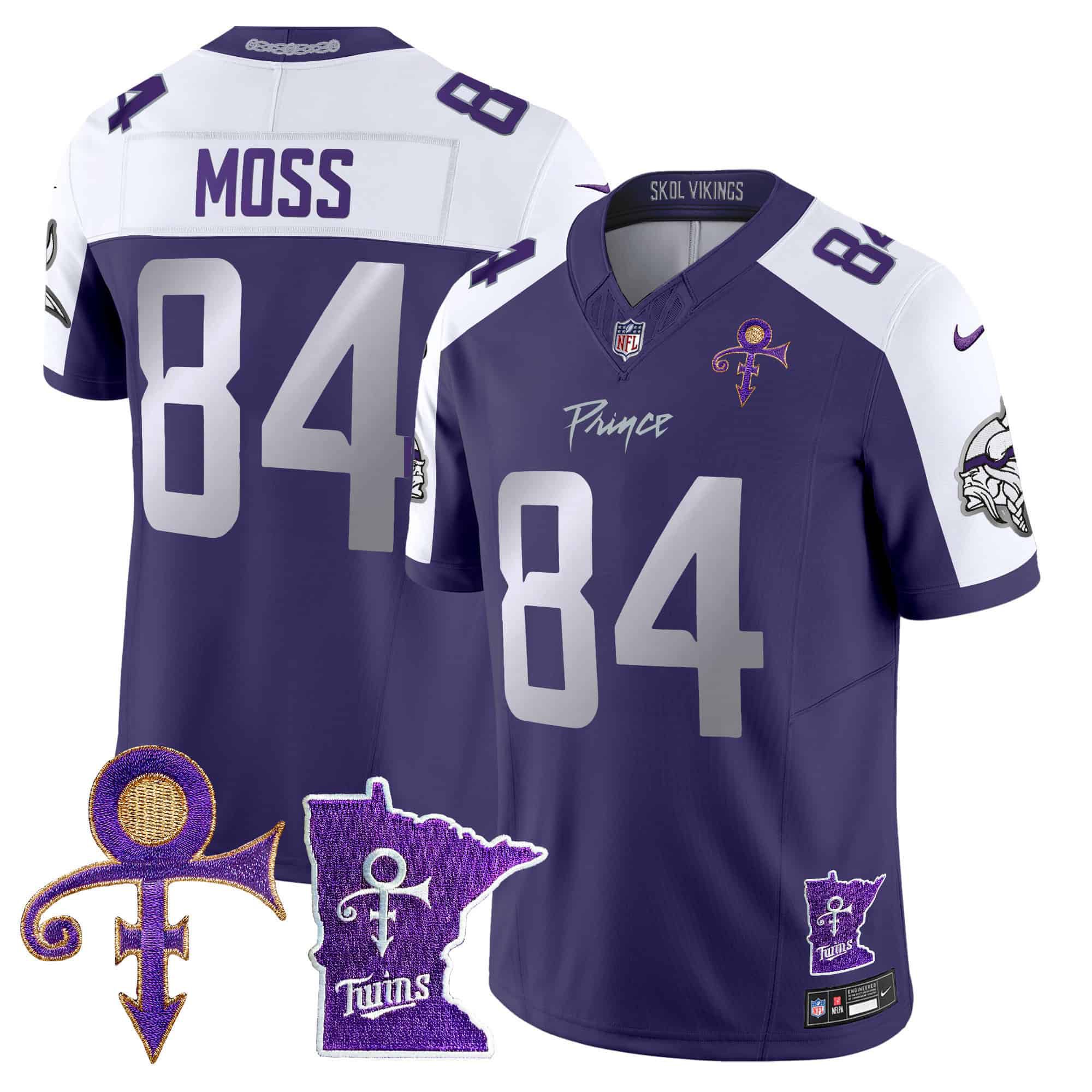 Men Minnesota Vikings #84 Moss Purple 2024 Nike Prince Vapor Limited NFL Jersey->indianapolis colts->NFL Jersey